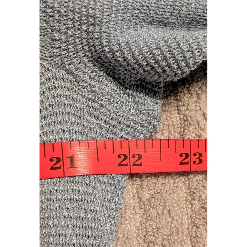 J. Crew Mens Cotton Crew Neck Long Sleeve Waffle Knit Sweater Blue Large NWT $90